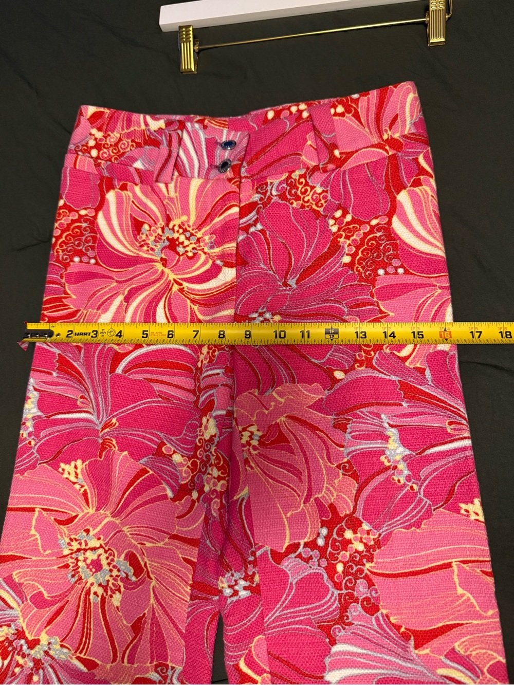 Dolce & Gabbana Pink Floral Wide-Leg Cotton/Flax Pants - Picture 6 of 9